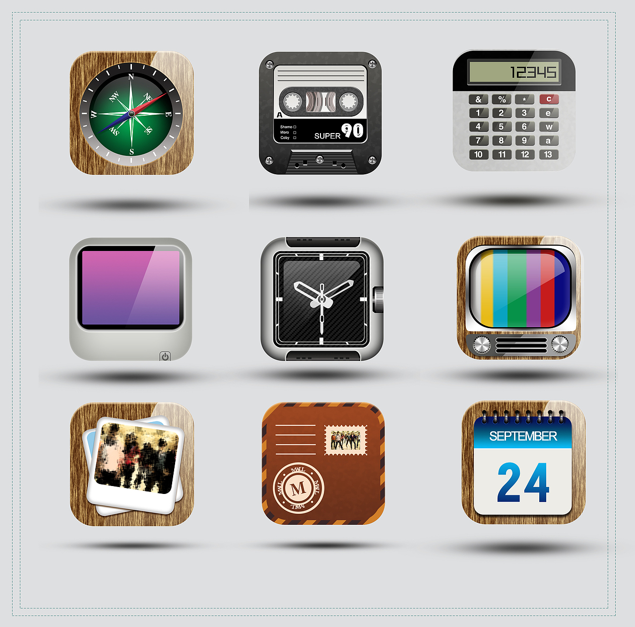 拟物化图标（图ZNTIyNzQ0MTY=） - 图标 - 站酷设计师summer_嗨原创素材 - 站酷ZCOOL