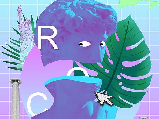 蒸汽波练习（个人主页-ZMzY2ODI2MTI=） - 海报 - 站酷设计师活在裆下原创素材 - 站酷ZCOOL