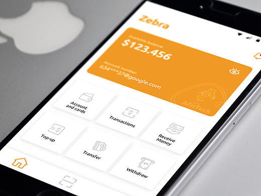 非洲电子钱包Zebra APP 界面设计