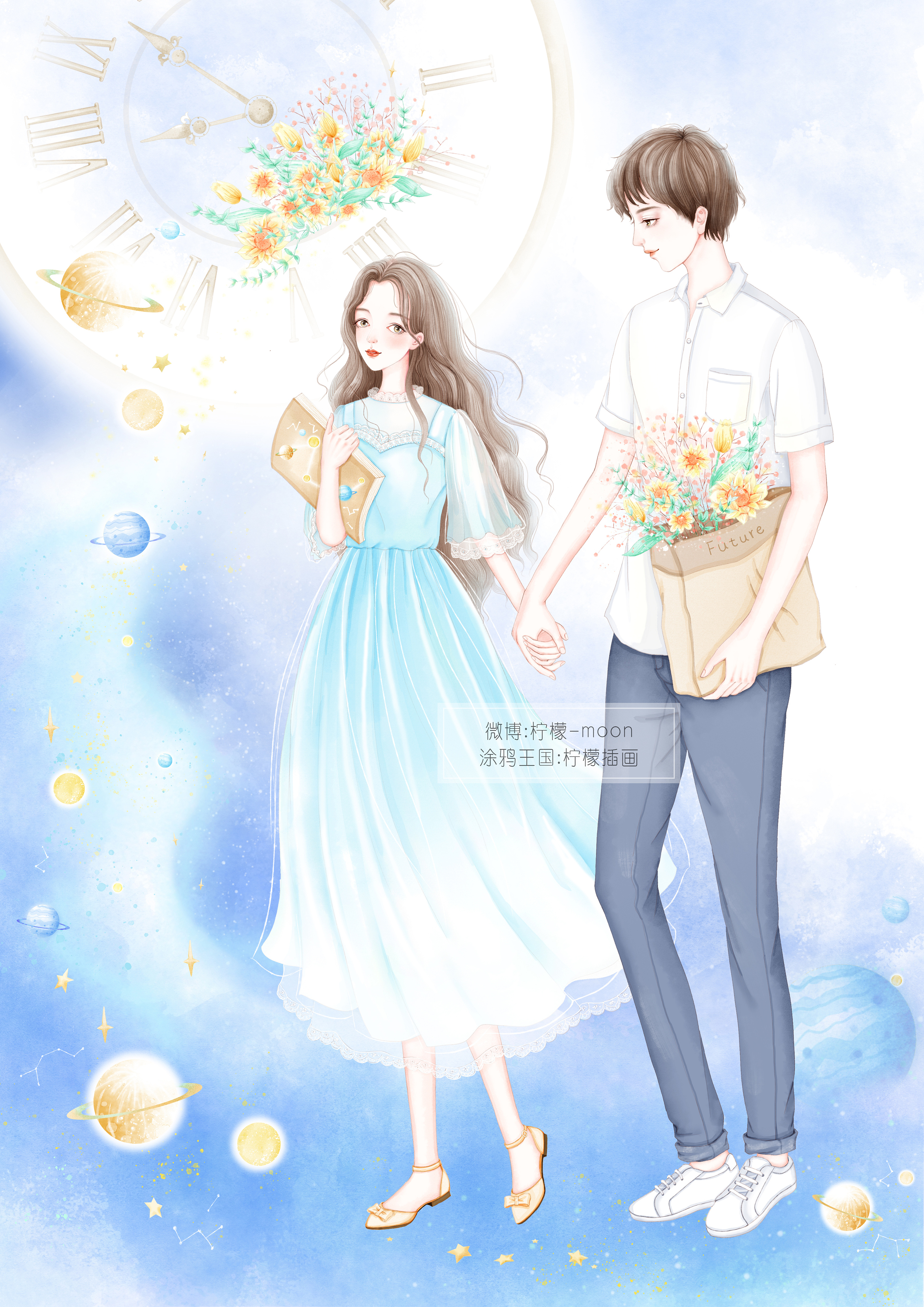 关于星空元素的一些作品|插画|商业插画|柠檬插画 - 原创作品 - 站酷