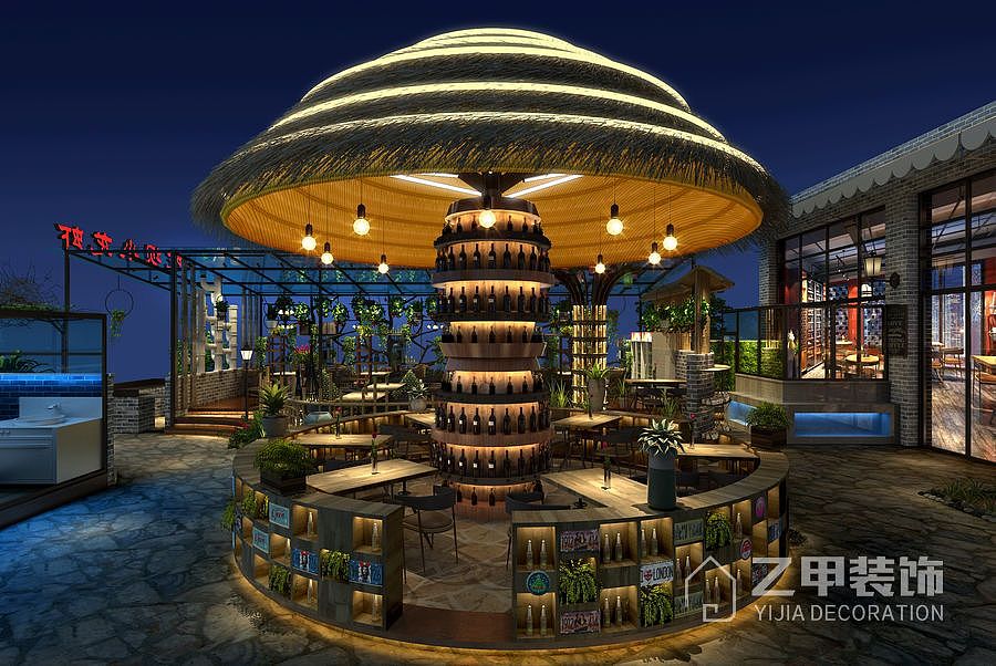 成都海鲜餐厅设计|院坝小龙虾设计|庭院海鲜餐厅设计（图ZMTY0NDkzNjEy） - 家装设计 - 站酷设计师设计成都海鲜餐厅原创素材 - 站酷ZCOOL