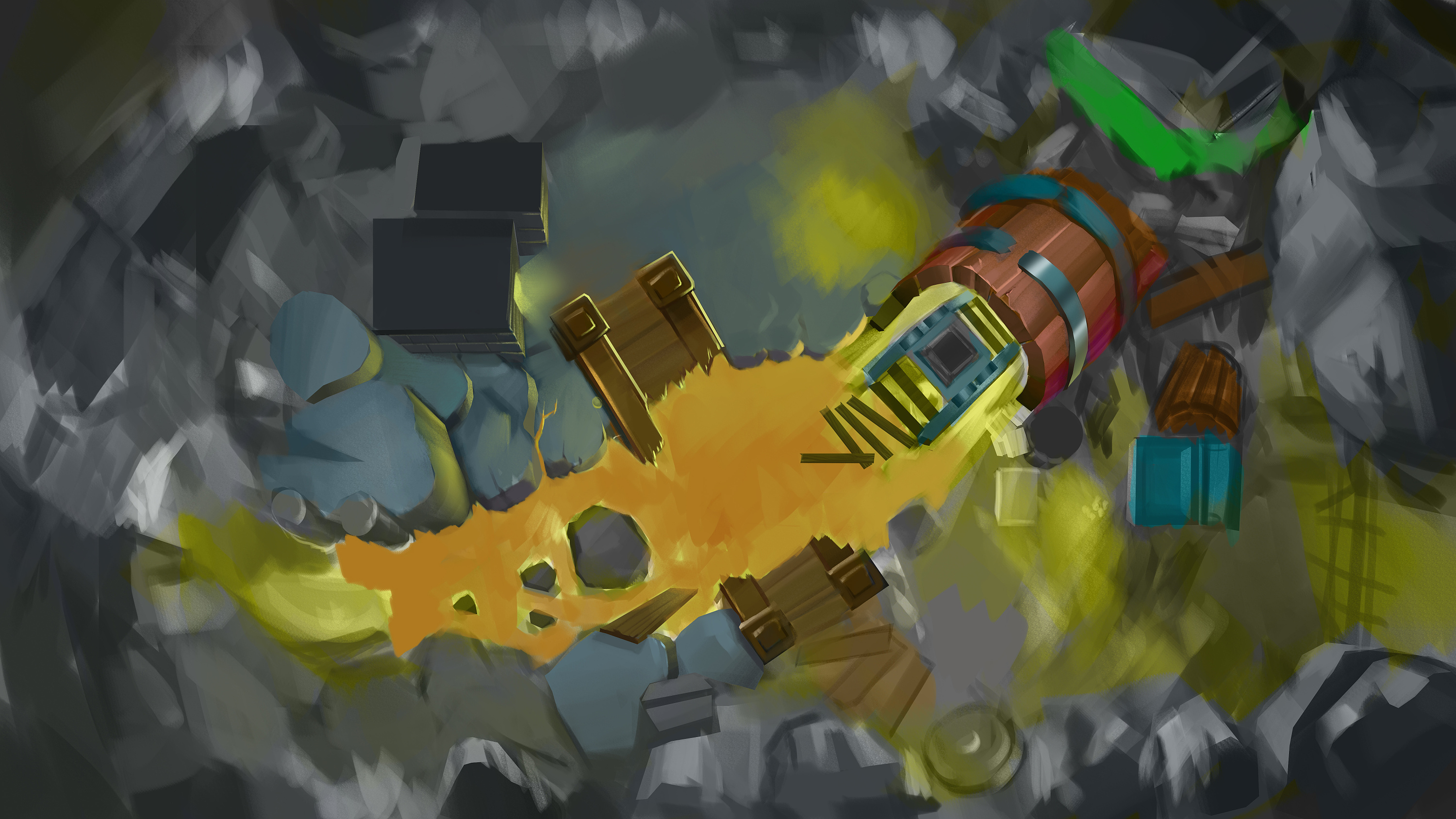 俯视场景设计|插画|游戏原画|一只画笔 - 原创作品 - 站酷 (zcool)