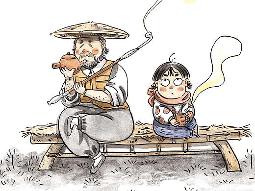 2019明前茶包装礼盒设计 插画设计