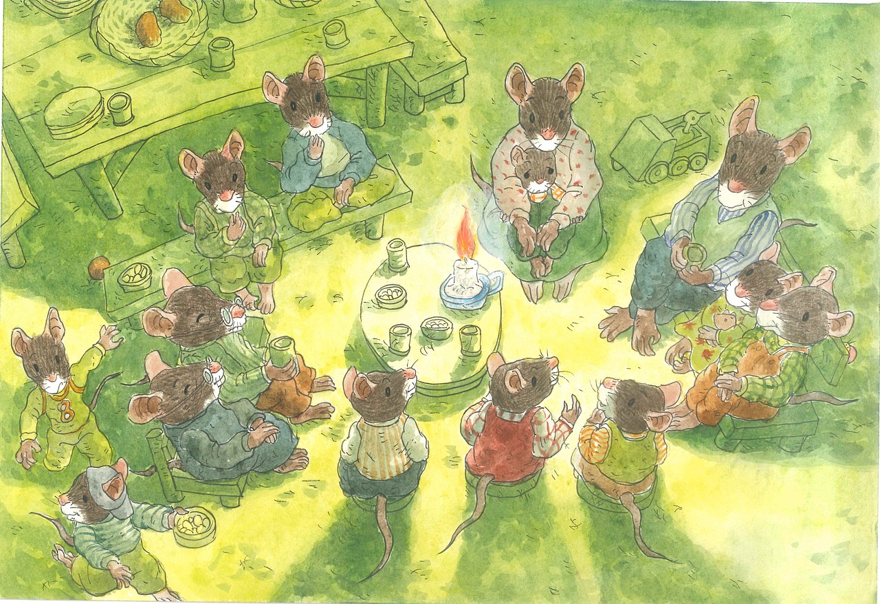 临摹：十四只老鼠（图ZMjY1MDkzMDA0） - 绘本 - 站酷设计师流浪猫积木原创素材 - 站酷ZCOOL