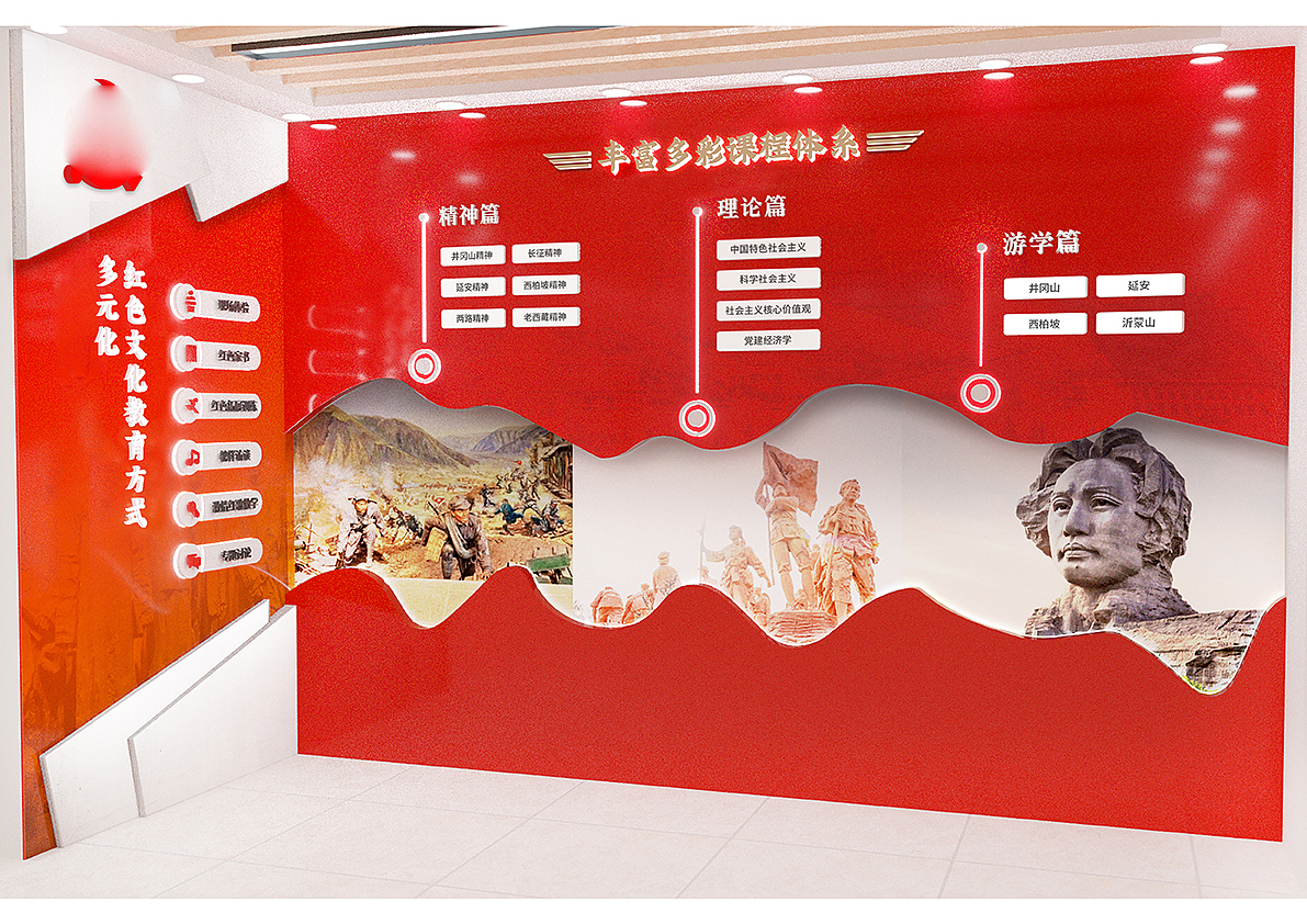 党建展厅文化墙设计（21年）（图ZMjcyNTIzNTI4） - 其他空间 - 站酷设计师秋秋在野原创素材 - 站酷ZCOOL