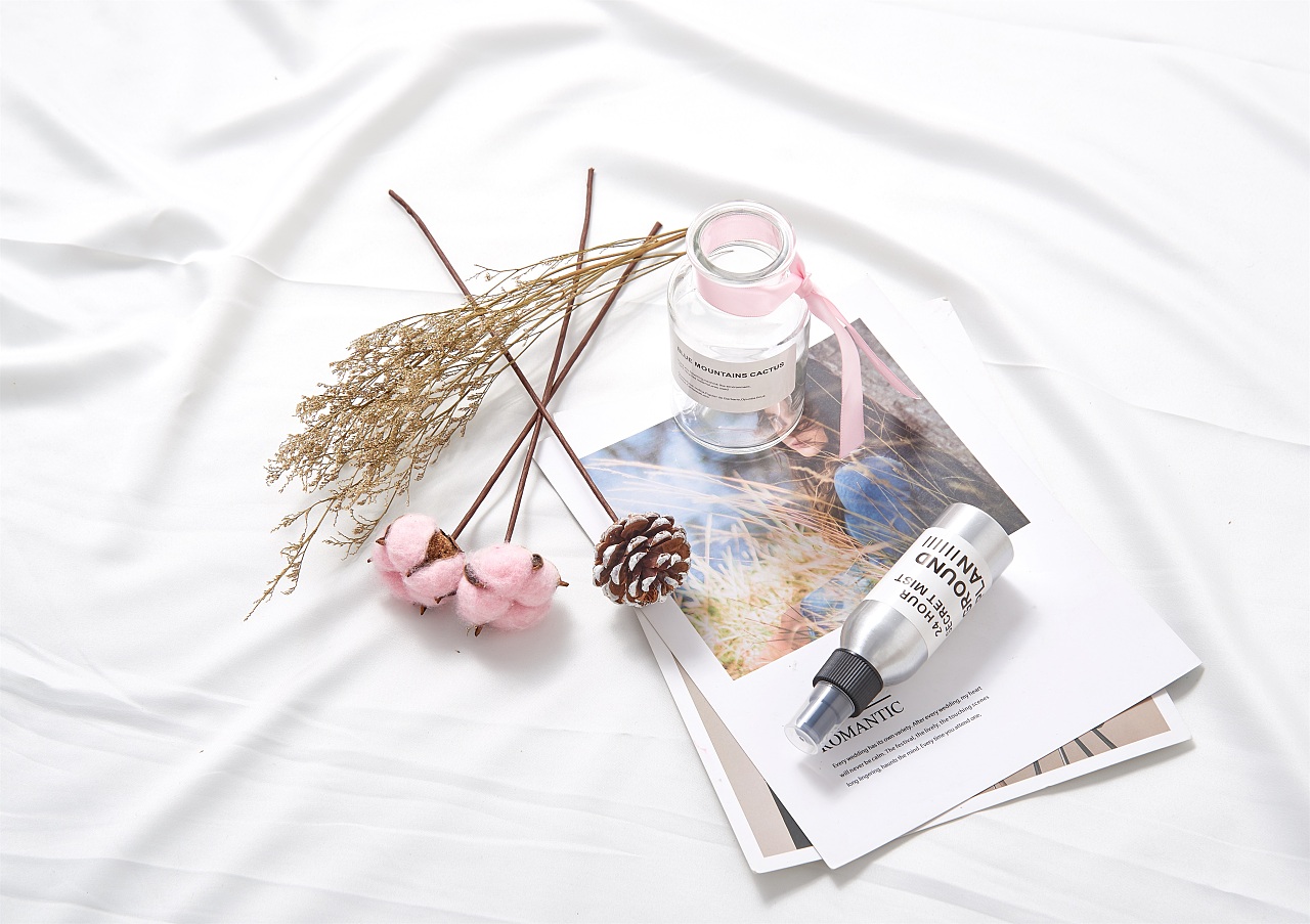 ins网红拍照摆件玻璃瓶干花道具北欧风麦穗干花