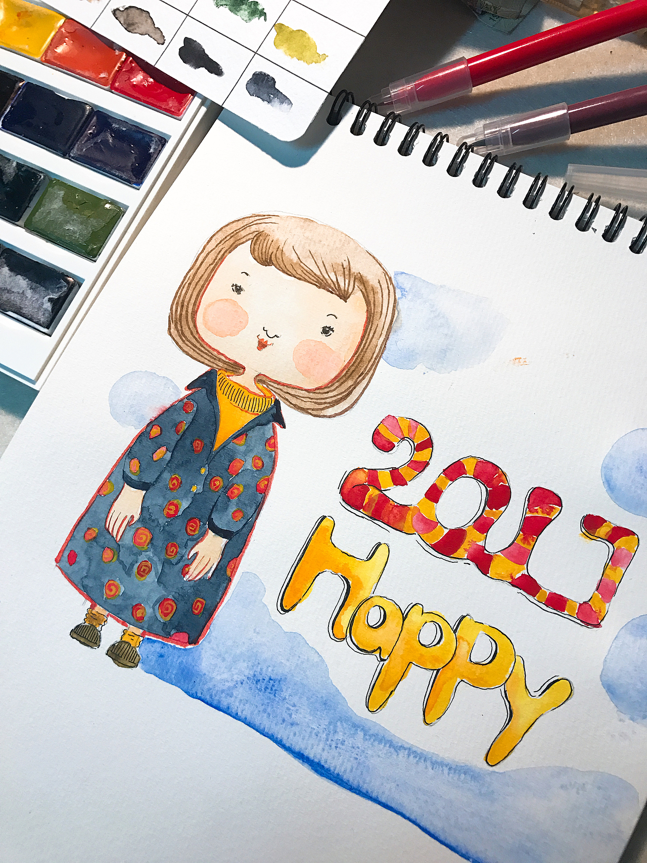 2017跨年（图ZNjc2NDYxMTI=） - 儿童插画 - 站酷设计师转转圈suave原创素材 - 站酷ZCOOL