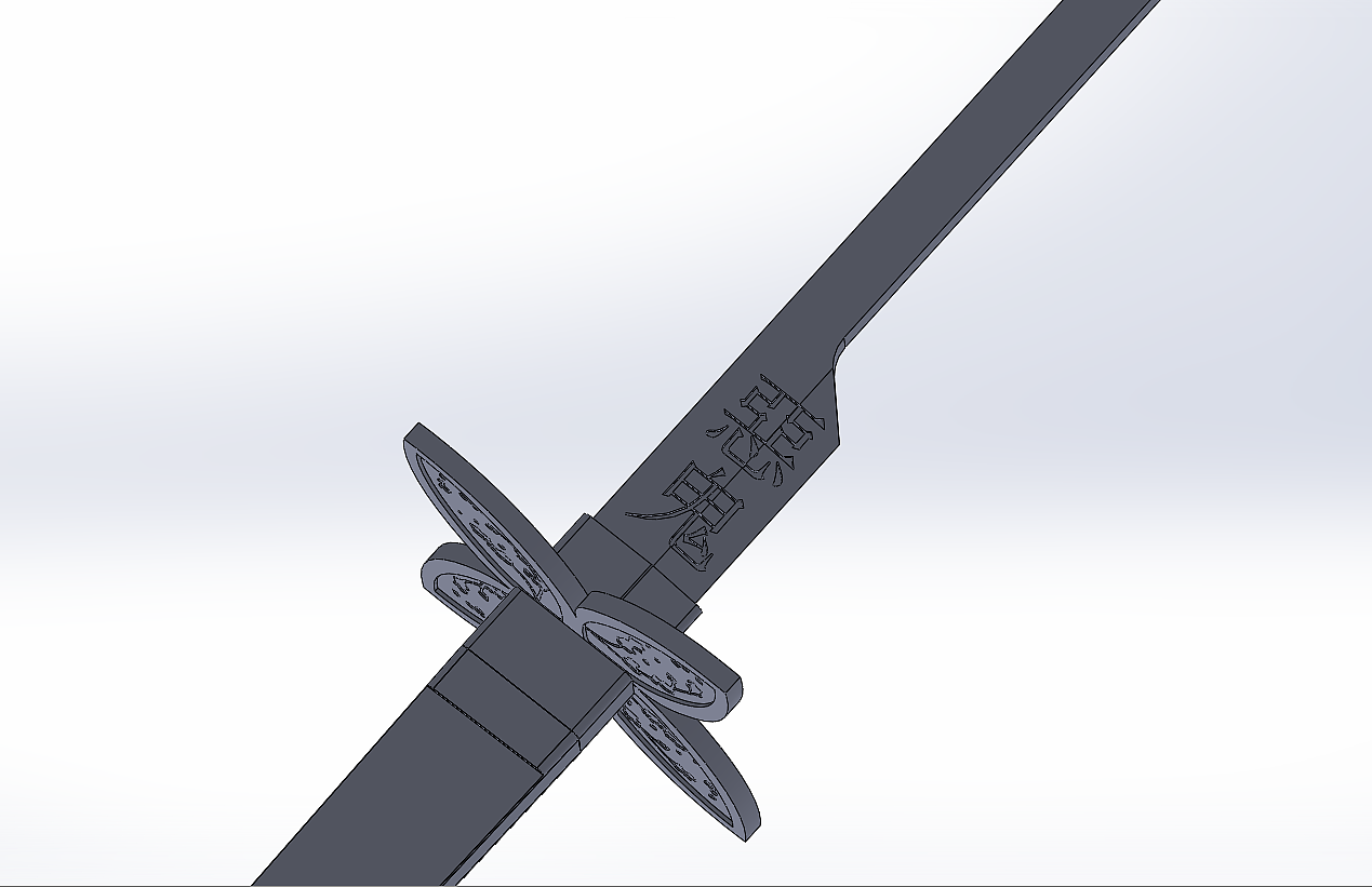 鬼灭之刃蝴蝶忍配刀solidworks建模
