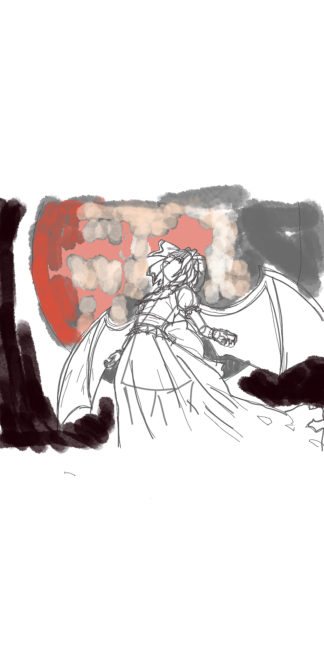 弟弟涂抹,试用水彩画笔