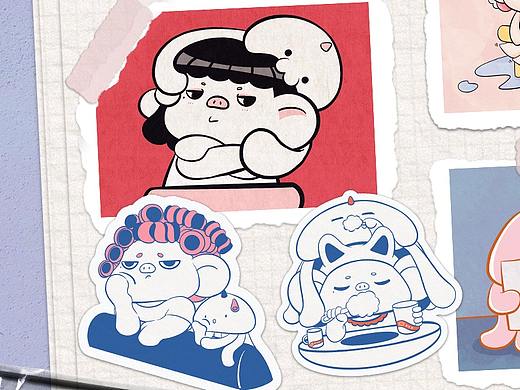 洗香香原创个人IP形象+插画延伸