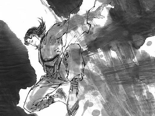 水墨武侠漫画--【断红】人物插图