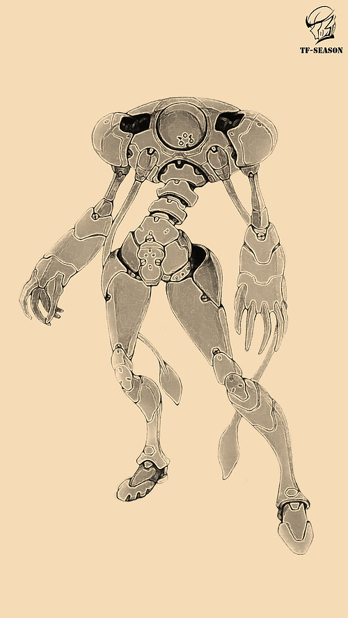 奇幻机械人物设定临摹-异界商人