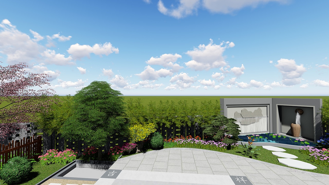 别墅（图ZMjQyMDAxNjk2） - 景观设计 - 站酷设计师Z89392876原创素材 - 站酷ZCOOL