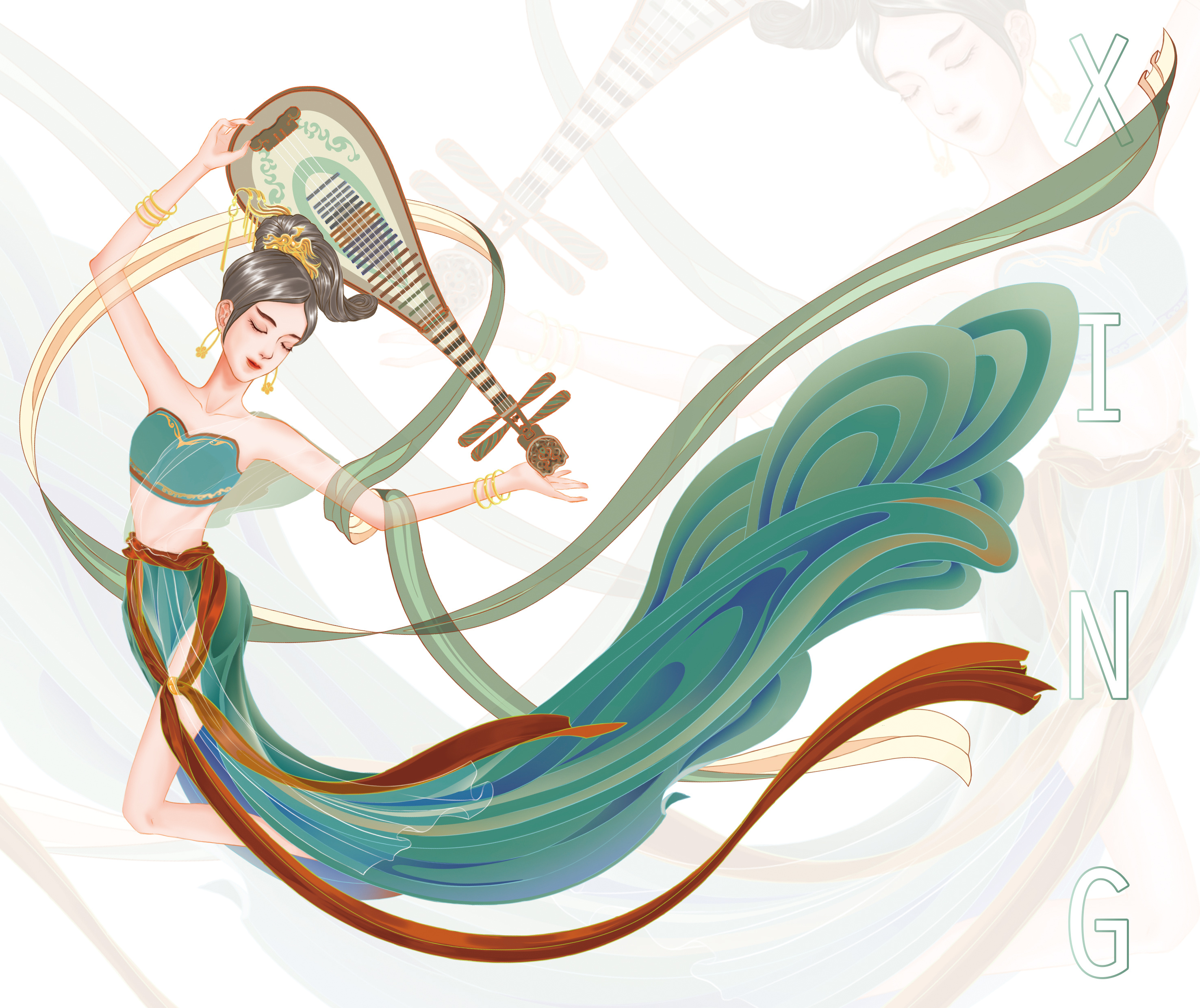 飞天|插画|商业插画|芒星星 - 原创作品 - 站酷 (zcool)