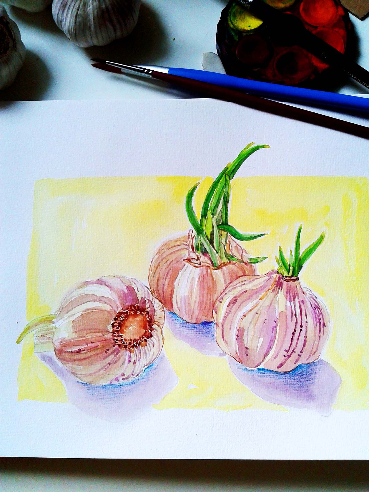 水彩习作春天的味道