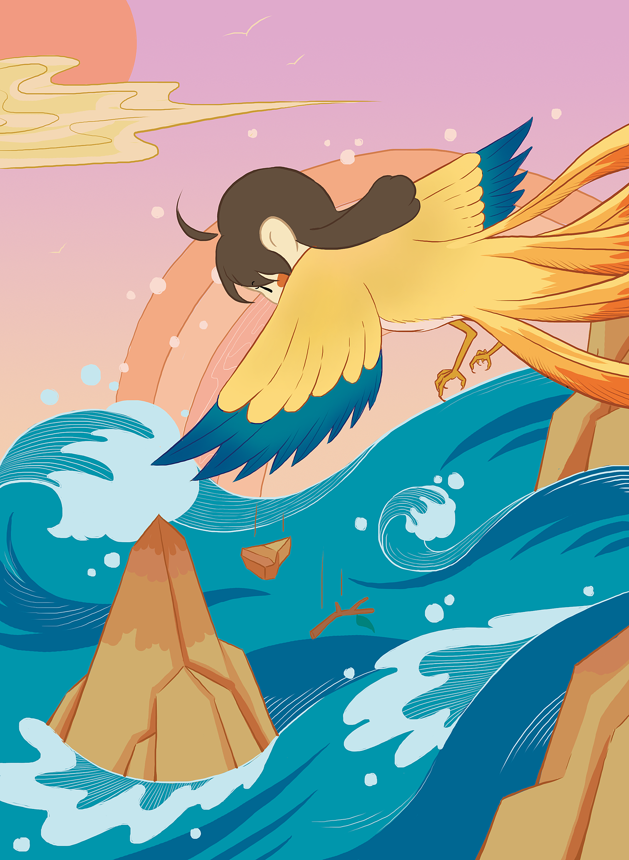 中国古代神话故事系列插画——ylan