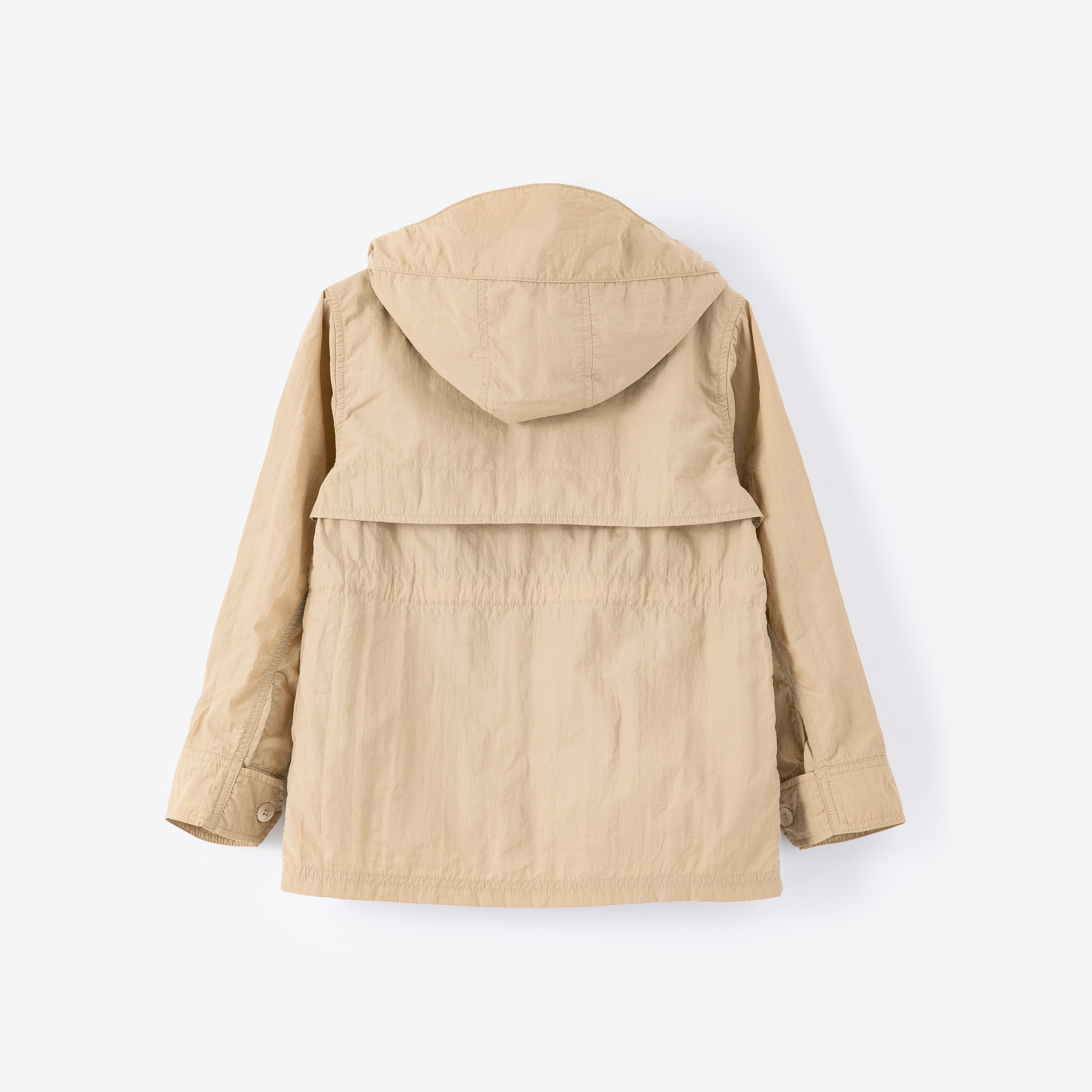 轻薄微皱风衣外套童装衣服服装白底静物拍摄