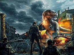 战争场景合成临摹