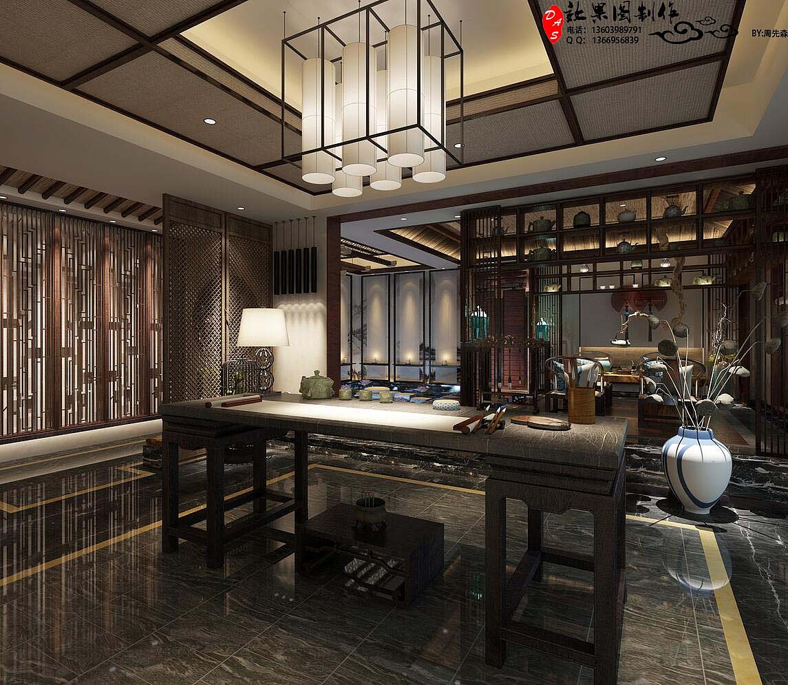 最后一个 这一套 中式展厅（图ZODM4ODU5Mjg=） - 家装设计 - 站酷设计师liang007原创素材 - 站酷ZCOOL