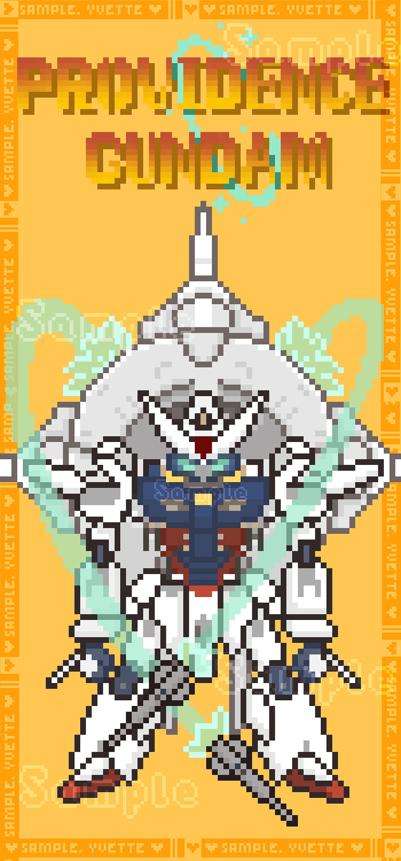 9407像素画手绘高达壁纸0794