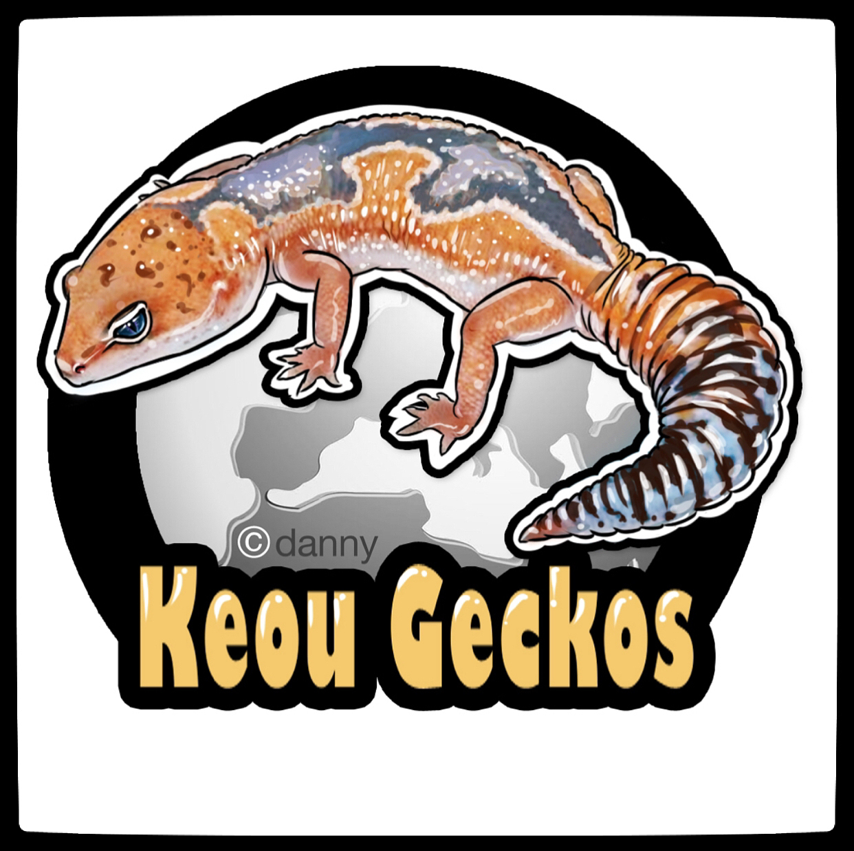 给豹纹守宫的爬友设计的头像 他养着很多屌炸天的爬爬