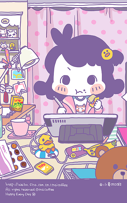 麦life系列插画X5（图ZNzI4ODkxNjA=） - 创作习作 - 站酷设计师小麦咖啡原创素材 - 站酷ZCOOL