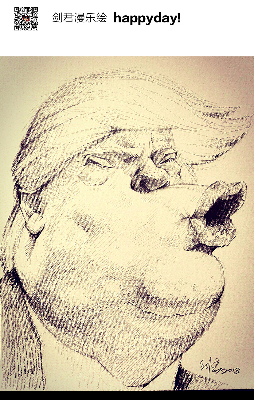 特沒普與基辛格（圖ZMTMwMjgxMjcy） - 單幅漫畫 - 站酷設(shè)計(jì)師劍君漫樂繪原創(chuàng)素材 - 站酷ZCOOL