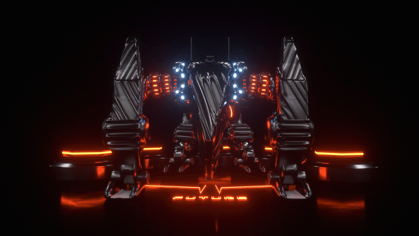 Future science fiction world