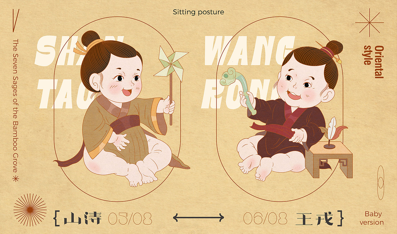 《竹林七贤创意形象设计》