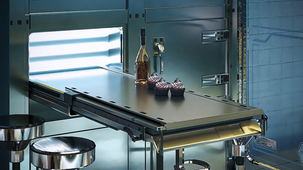 以赛博朋克2077IP设计的酒吧