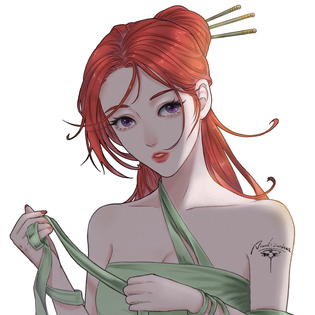 一张土到极致的红配绿头像