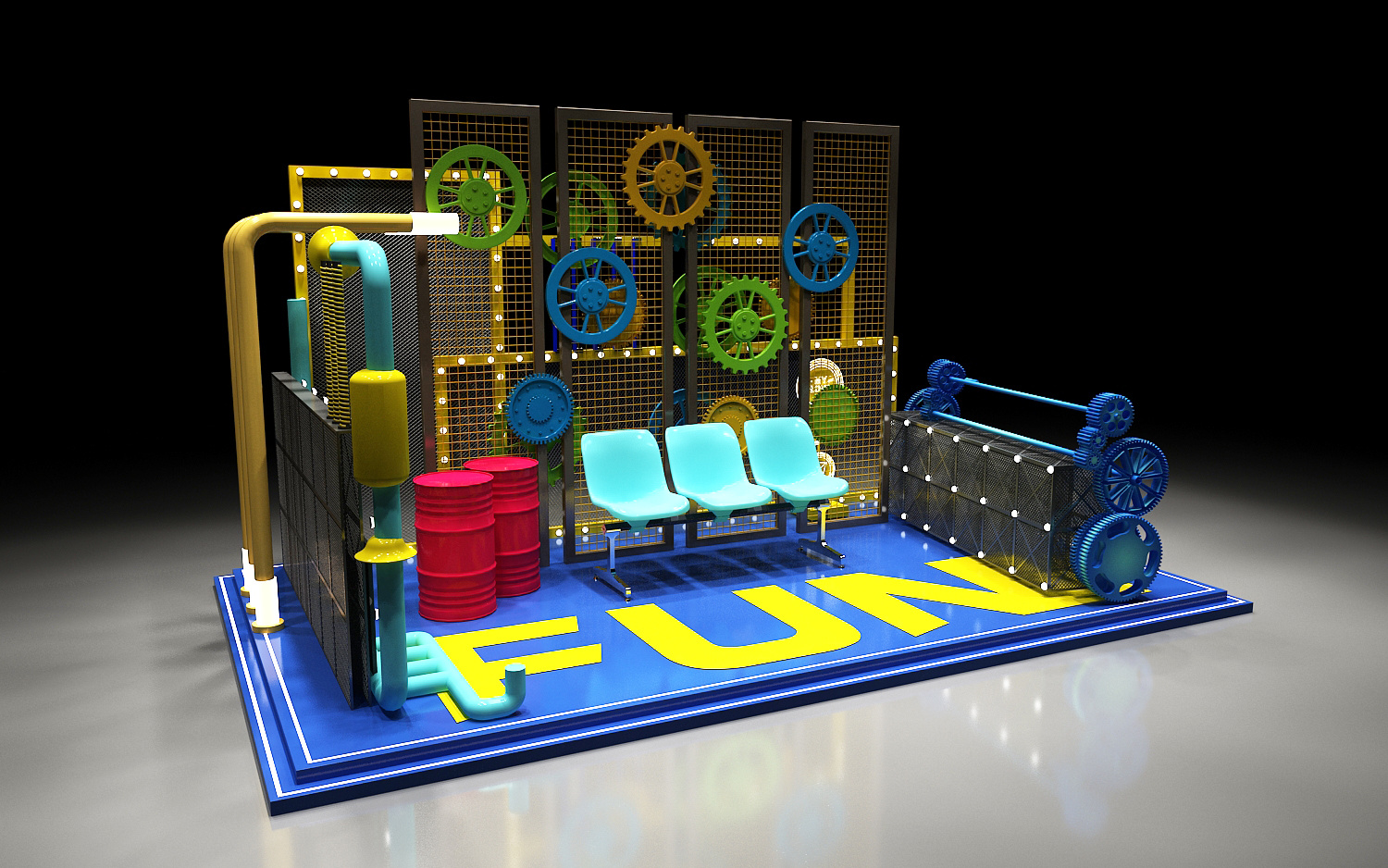 叶城美陈2工业风效果图