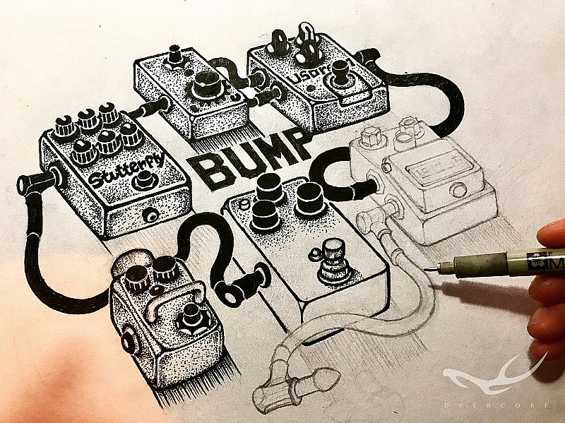 BUMP电吉他效果器(图ZMTAwMTkzMDgw) - 新锐潮流插画 - 站酷设计师鹿溪Deercreek原创素材 - 站酷ZCOOL