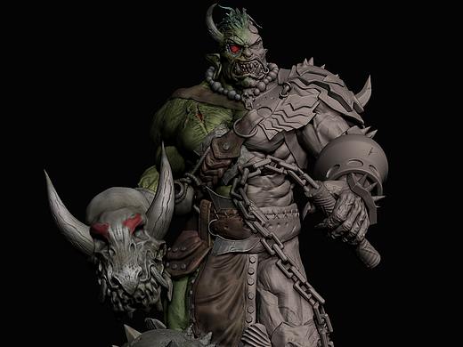 兽人的怒吼（个人主页-ZNDIwOTE4ODg=） - 人物/生物 - 站酷设计师罗家荣原创素材 - 站酷ZCOOL