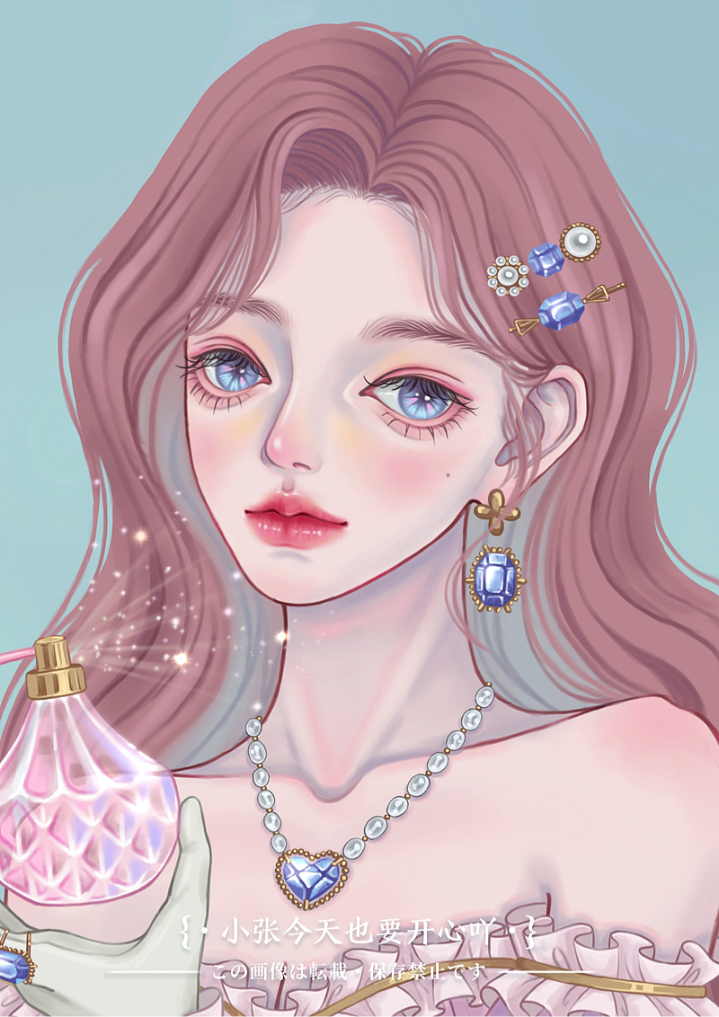 近期少女人像插画总结2（图ZMjgzMjQ3MjM2） - 商业插画 - 站酷设计师小张今天要开心吖原创素材 - 站酷ZCOOL