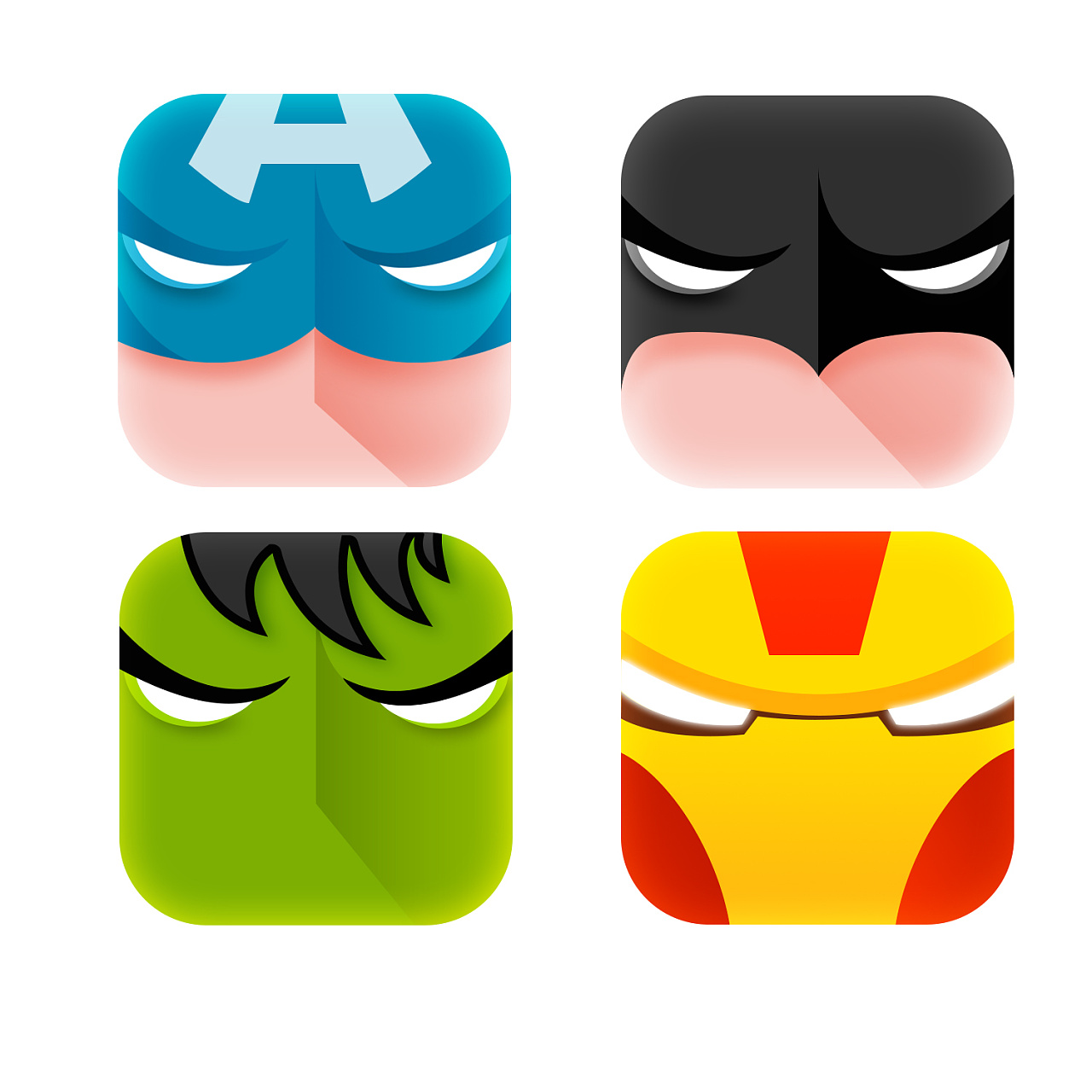 临摹练习—超级英雄icon1|ui|图标|sssssscream - 临摹作品 - 站酷