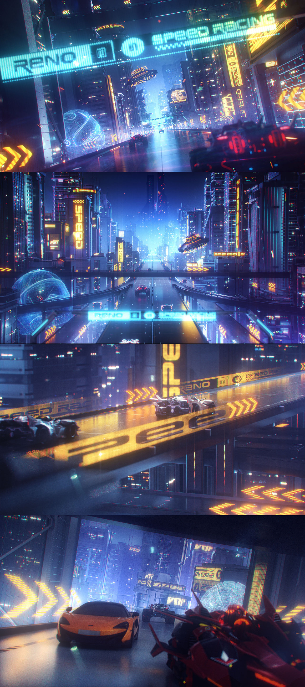 qq飞车三周年cg影片-风格设定|三维|场景|lizer_泽_原创作品-站酷