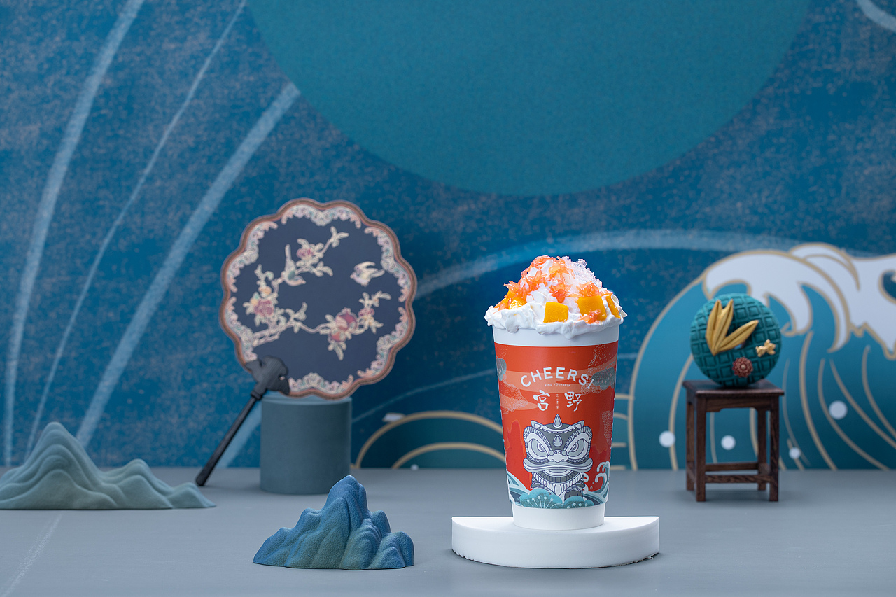 宫野奶茶——国潮茶饮 品牌视觉形象全案设计（图ZMjI0MjM4NTM2） - 品牌 - 站酷设计师腔调原创素材 - 站酷ZCOOL