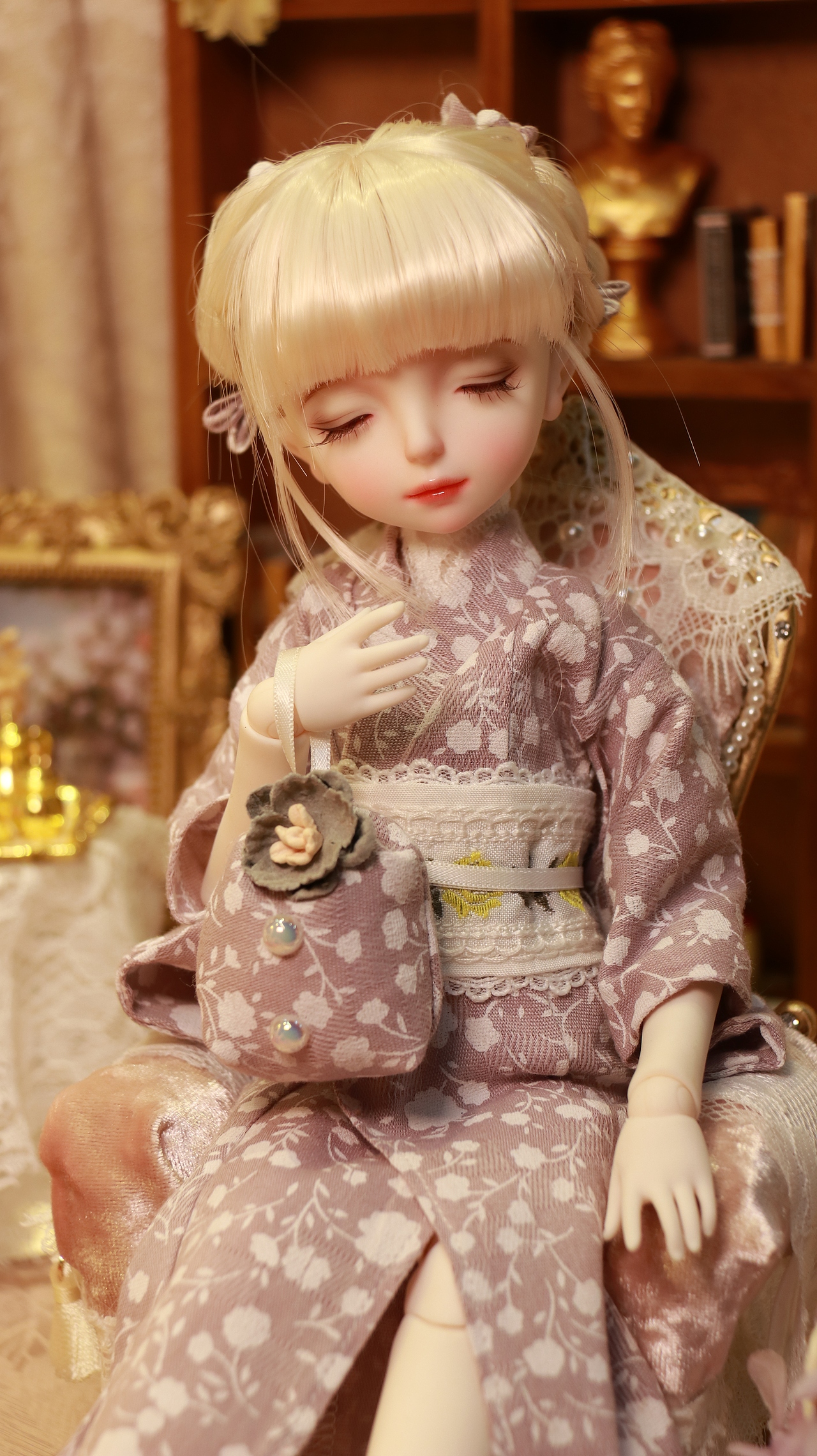 bjd娃娃花花姑娘娉婷婉约和服系列