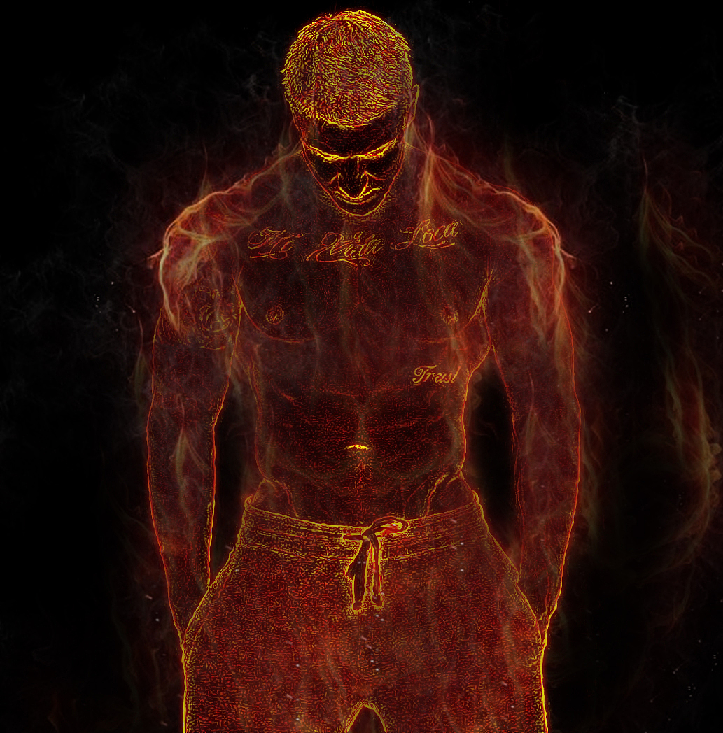 肌肉男火焰人炫酷特效