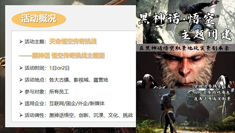 2024企业古镇景区黑神话悟空主题团建活动策划案