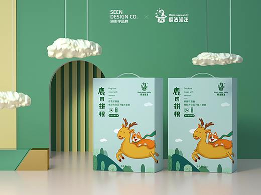 象形字设计|宠物食品品牌logo/包装/C4D设计