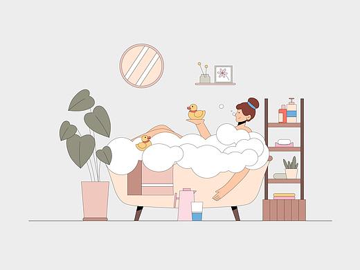 宅家日常-扁平插畫(huà)（個(gè)人主頁(yè)-ZNTgzOTc1OTI=） - 創(chuàng)作習(xí)作 - 站酷設(shè)計(jì)師七木木木原創(chuàng)素材 - 站酷ZCOOL