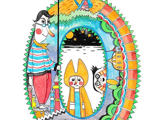 水彩插画