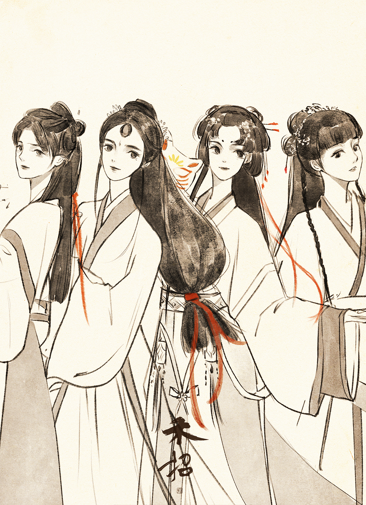娉娉袅袅十三余‖古风女子群像（图ZMjg2ODAzODUy） - 创作习作 - 站酷设计师柳相禾招原创素材 - 站酷ZCOOL