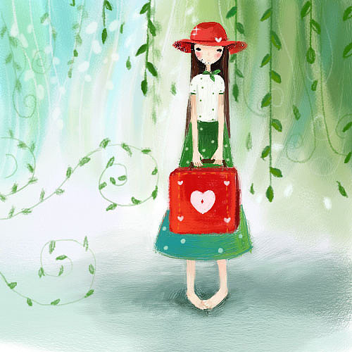 手繪 插畫 女孩（圖ZNDI3OTc0ODQ=） - 創(chuàng)作習作 - 站酷設計師久妖妖原創(chuàng)素材 - 站酷ZCOOL