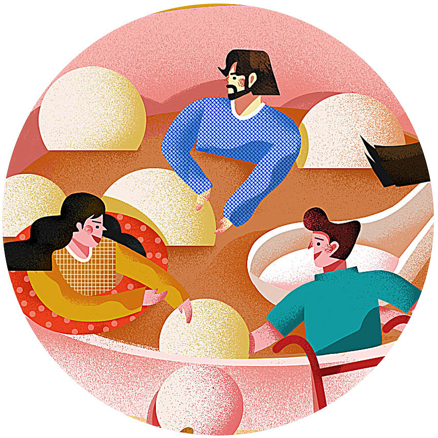 元宵节插画(图ZMjQyNDE3ODQ4) - 商业插画 - 站酷设计师屁桃儿er原创素材 - 站酷ZCOOL