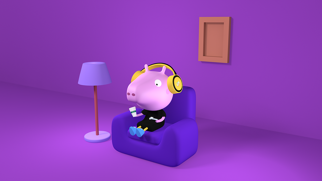 小猪佩奇c4d建模