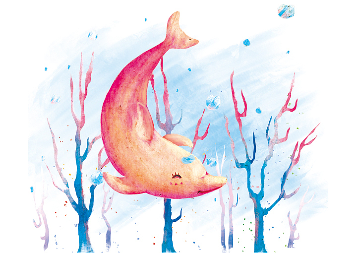 当然海豚妈妈也来了（图ZNTAyNzcwODA=） - 商业插画 - 站酷设计师仨俩一原创素材 - 站酷ZCOOL