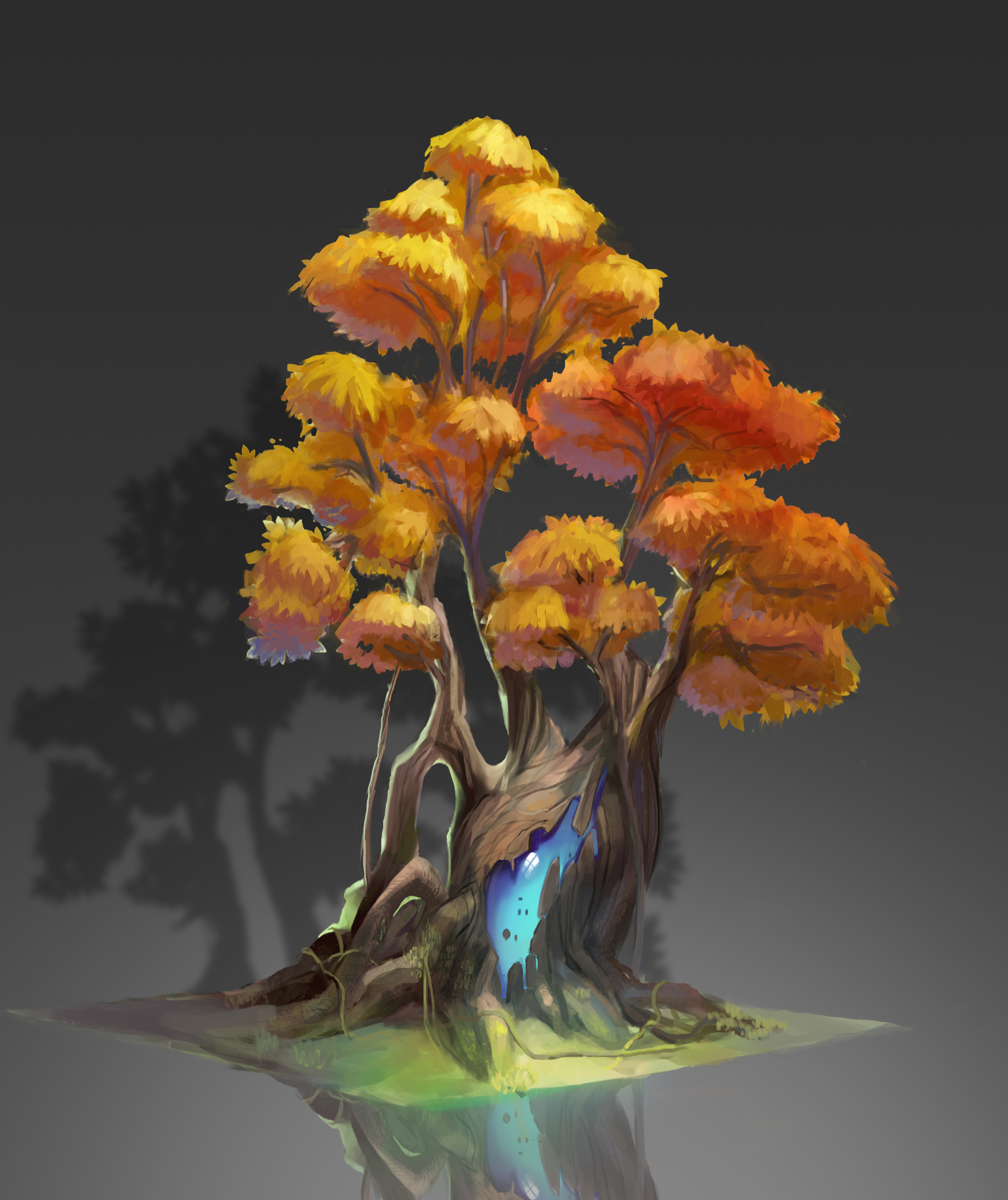 场景植被|插画|游戏原画|彭钰博 - 原创作品 - 站酷 (zcool)